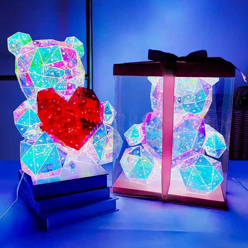 LED Luminous Teddy Bear Romantic Colorful Bear Gift Light For Girlfriend  Anniversary Birthday Christmas Valentine's Day Gifts